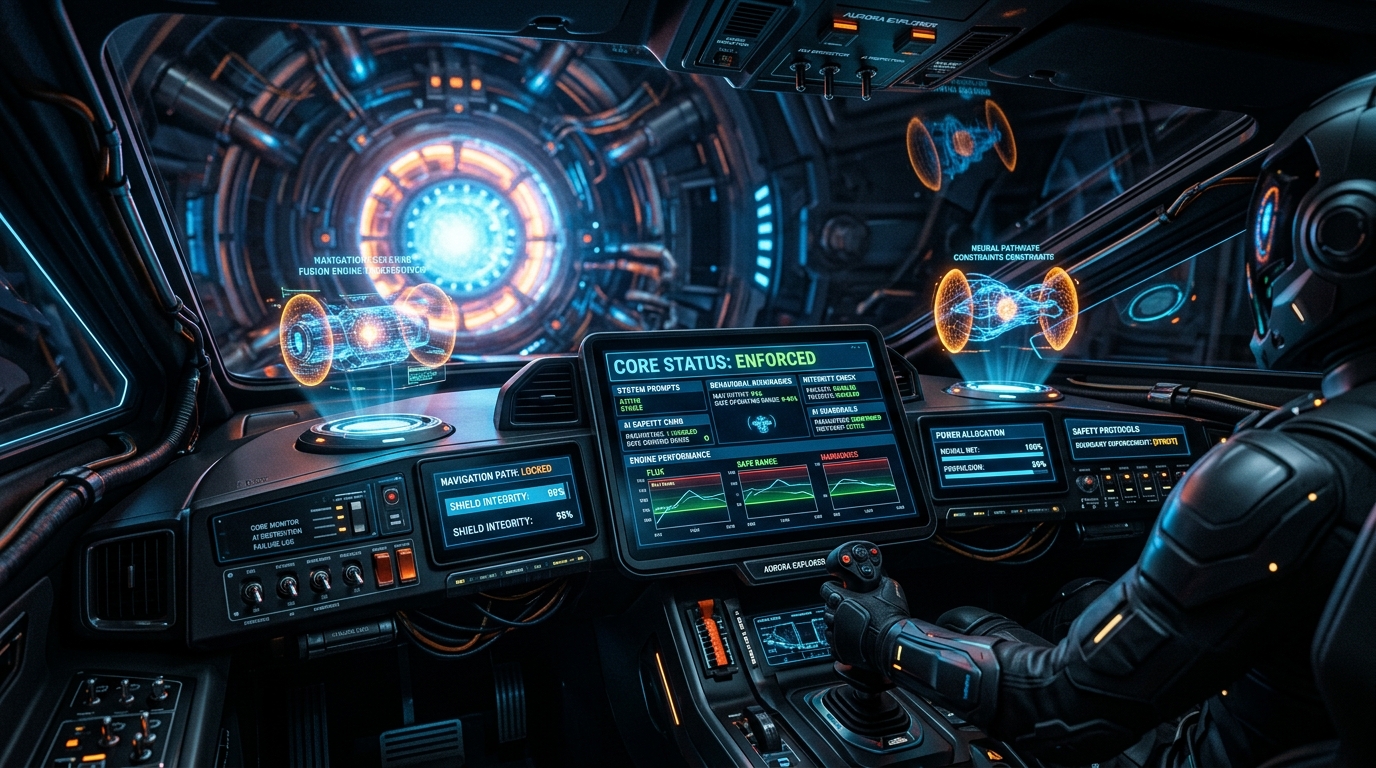 A futuristic Engine Control Unit enforcing safety limits