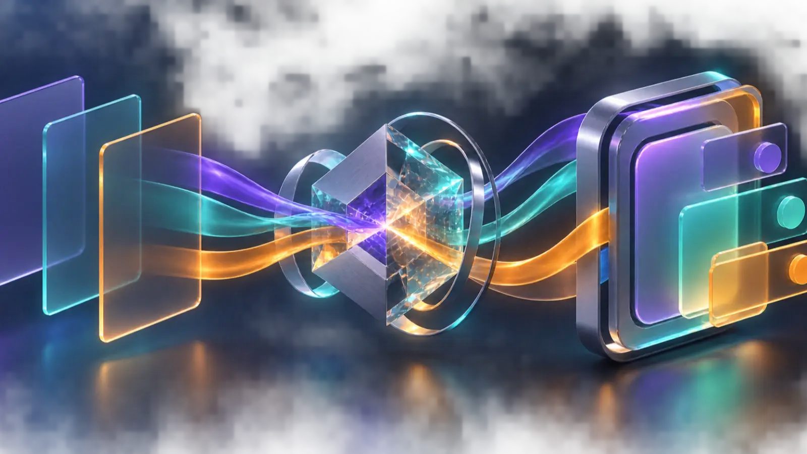 AI-generated illustration of static interface frames transforming into a live interactive product