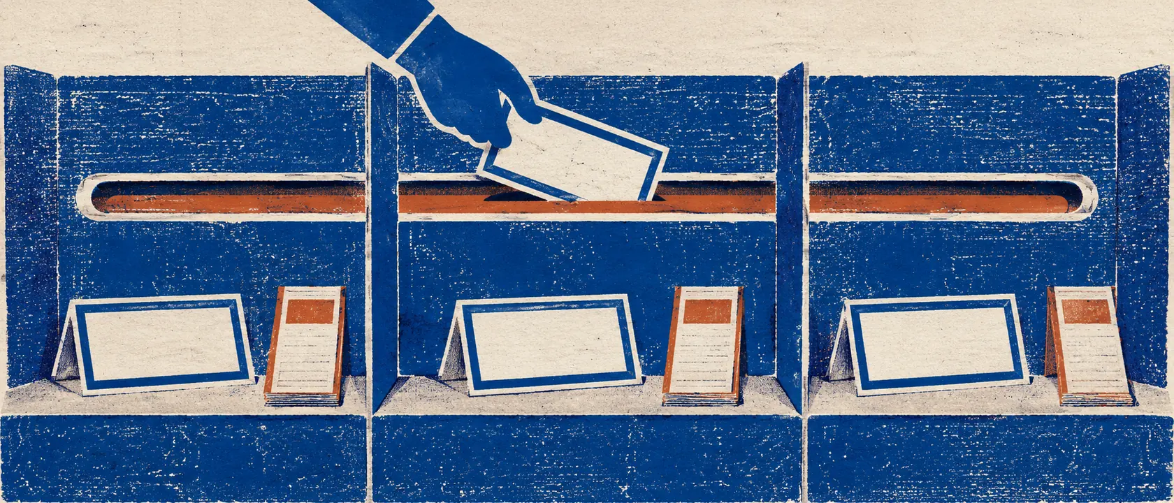 AI-generated paper-print illustration passing envelopes with a common ticket identity between several workstations