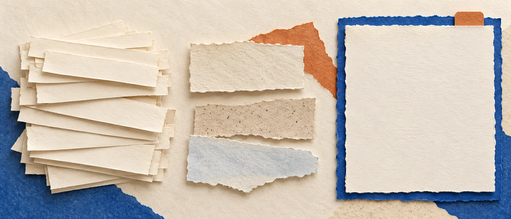 AI-generated editorial collage condensing a long stack of progress notes into one current update card