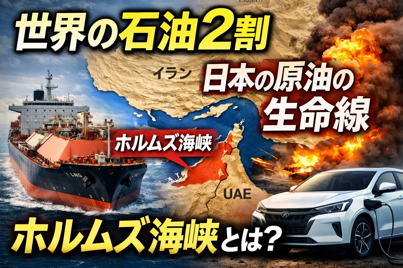 ホルムズ海峡の地政学イメージ