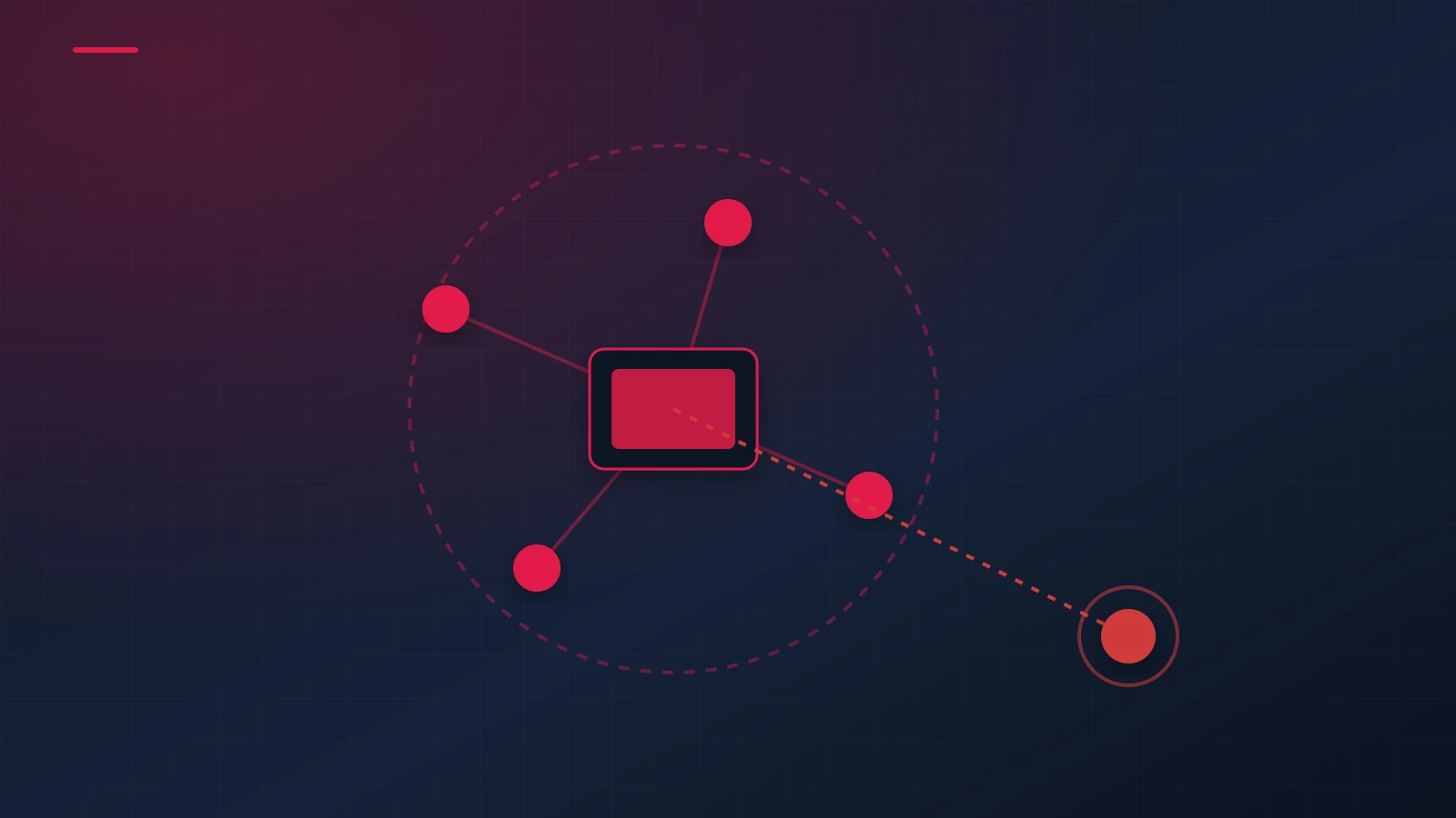A network of devices around a television, with one distant device flagged outside the household boundary