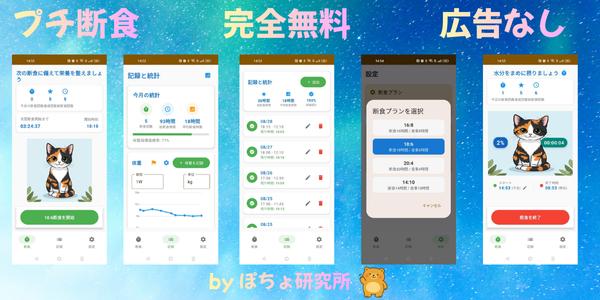 「プチ断食」Androidアプリリリースしました