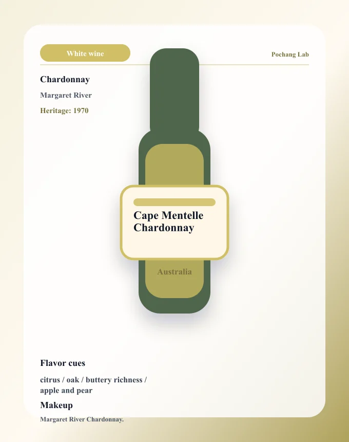 Cape Mentelle Chardonnay ワイン銘柄カード